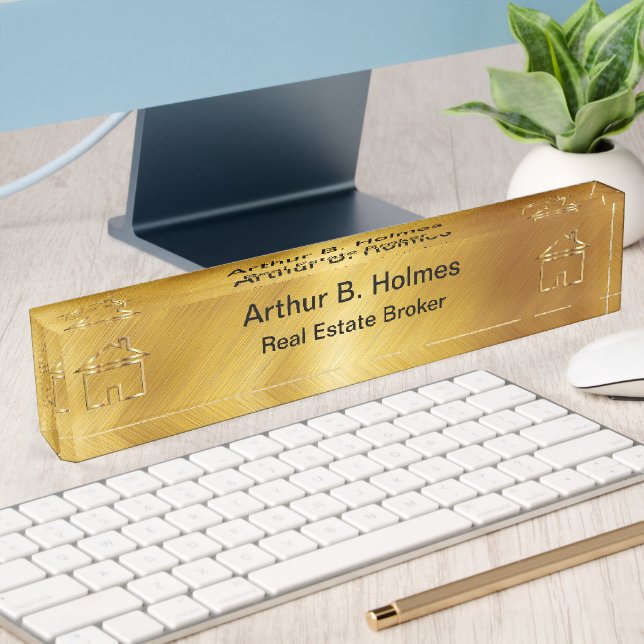 Plaques de bureau exécutives de luxe pour l'immobi