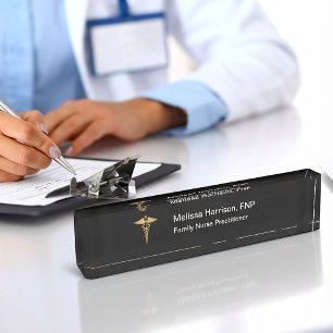 Plaques de bureau pour infirmière praticienne de f