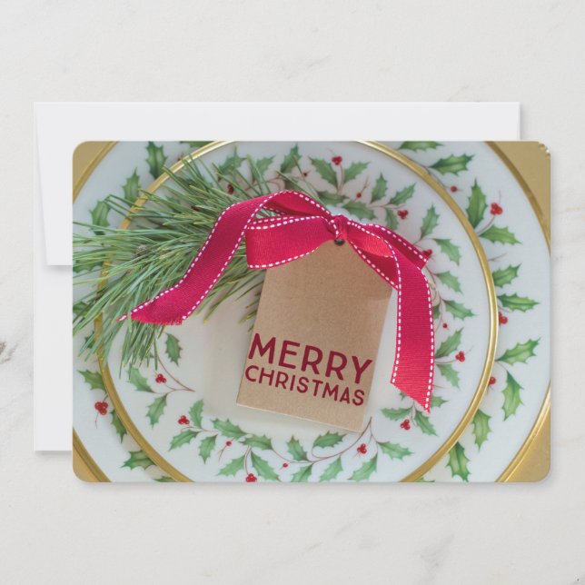 Plaques de Noël Diner fêtes Invitations (Devant)