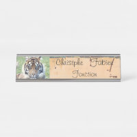 Plaques de nom chat tigre 2.