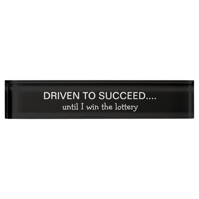 Plaques de nom de bureau drôles pour le succès (Devant)
