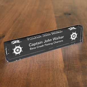 Plaques de nom du bureau du capitaine de bateau