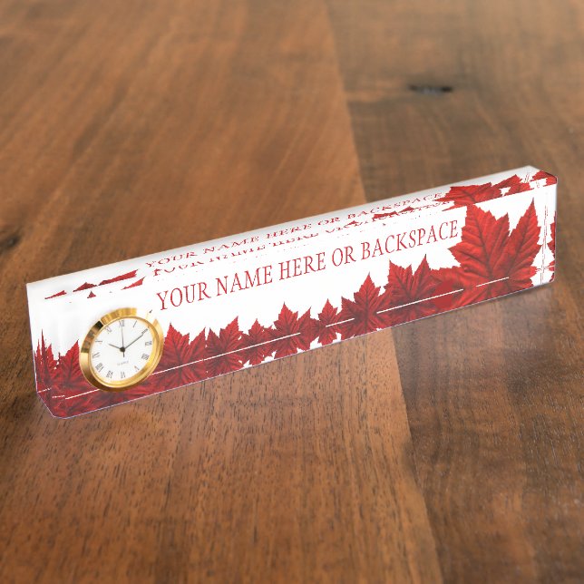Plaques de noms canadiens personnalisées (Taille)