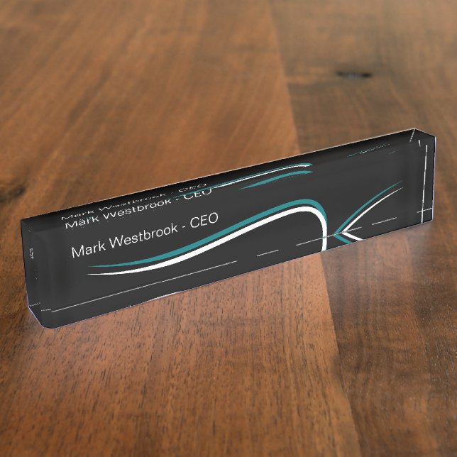 Plaques de noms de bureau minimaliste moderne Cool (Taille)