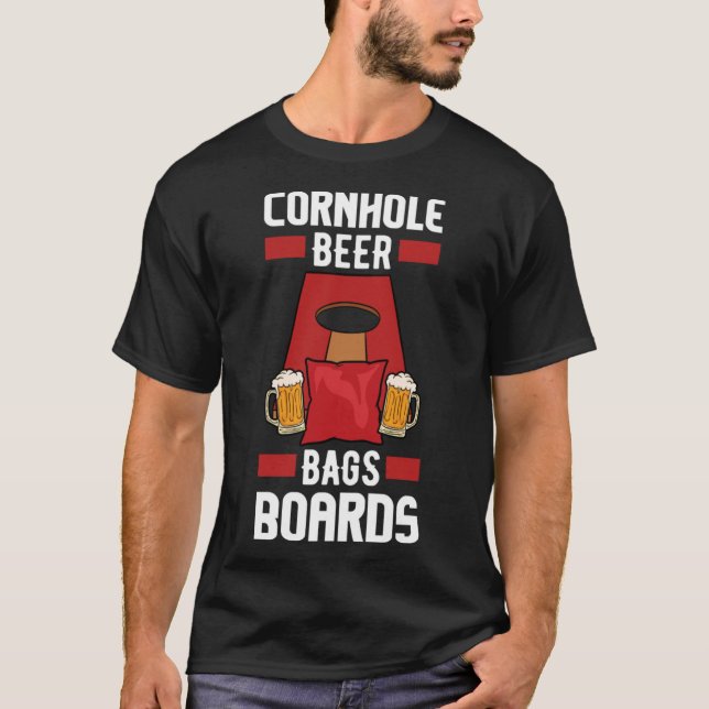 Plaques de sacs à bière Cornhole Essential T-Shirt (Devant)