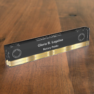 Plaques d'identification de bureau exécutif chic