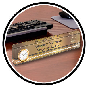 Plaques d'identification de bureau exécutif de
