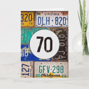 Plaques d'immatriculation rouillées pour carte de