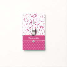 Notes musicales personnalisées et Coeurs Motif ros