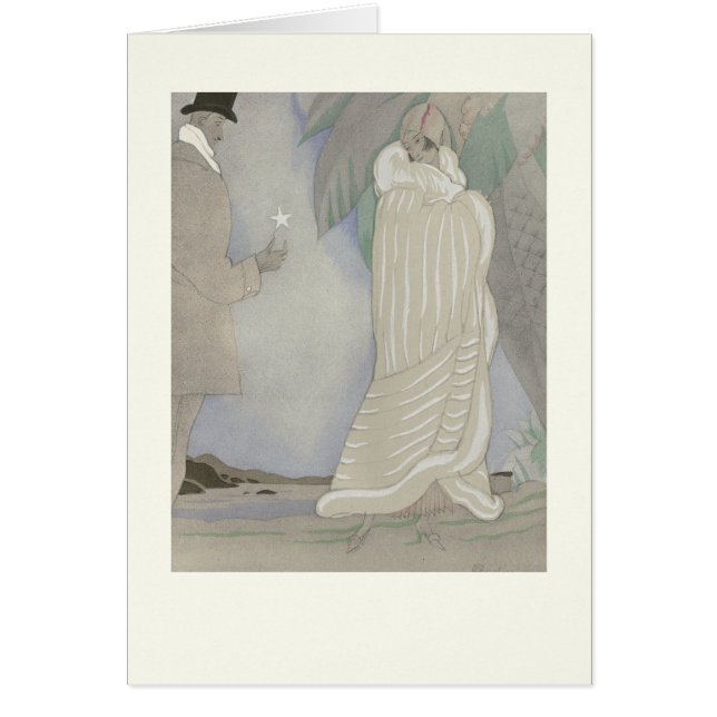 plat de mode des années 1920, manteau de fourrure (Devant)