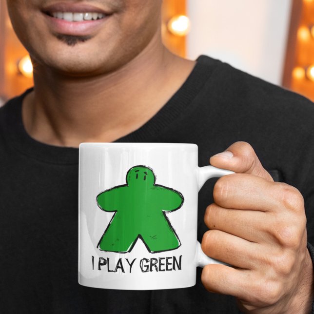 Plat Green Meeple Dessin Planche de Coupe de Mug (Créateur téléchargé)