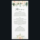 Plat vert pêche pâle   feuillage menu mariage<br><div class="desc">Plat de pêche vert pâle   feuillage menu mariage. Élégante gamme mariage moderne avec aquarelle feuillage et design floral. Partie d'une collection</div>