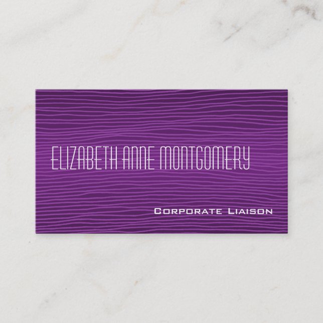 Plat violet moderne Cartes de visite professionnel (Devant)