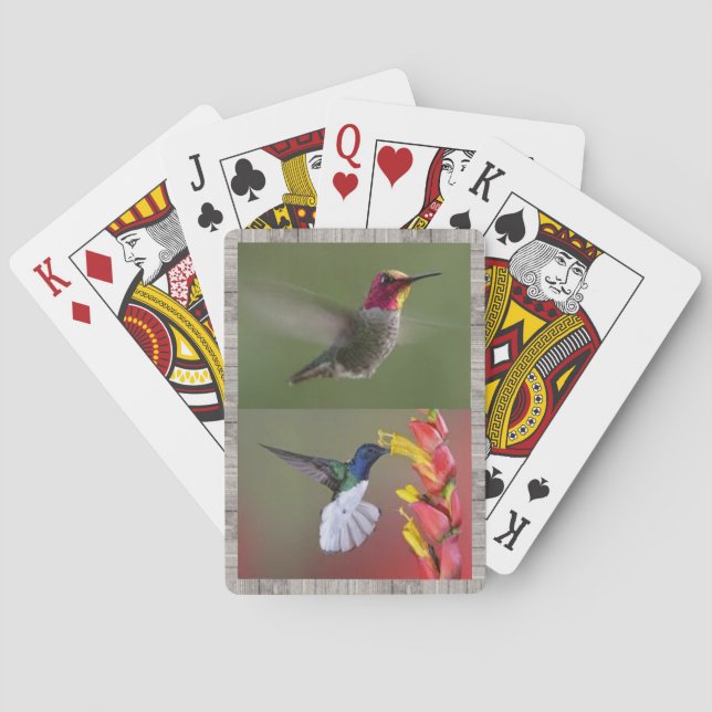 Plate-forme de colibris des cartes de jeu (dos)