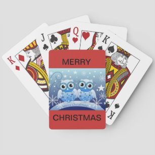 Plate-forme de Noël des cartes de jeu