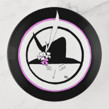 Plateau à bibelots Chapeau Rose Fantaisiste Noir e