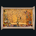 Plateau Arbre de la vie par des beaux-arts de Gustav Klimt<br><div class="desc">L'arbre de 1909) peintures à l'huile de la vie (par le symboliste et l'artiste autrichiens Gustav Klimt (1862-1918) de Nouveau d'art.   Plateau en bois de portion de beaux-arts.</div>