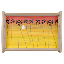 Art Africain Formidable Coucher de soleil tropical