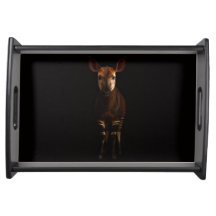 Black 4 Luxe serving tray, Forest Okapi