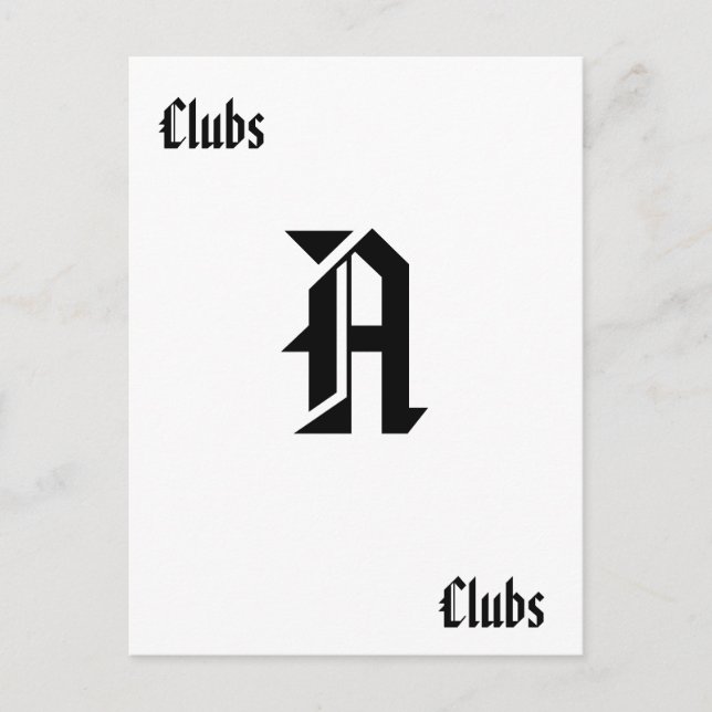 Plateau de cartes As of Clubs (Devant)