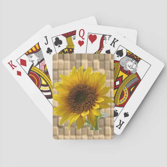 Plateau de cartes de jeu floral (dos)
