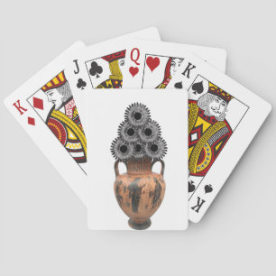 Plateau de cartes de jeu floral