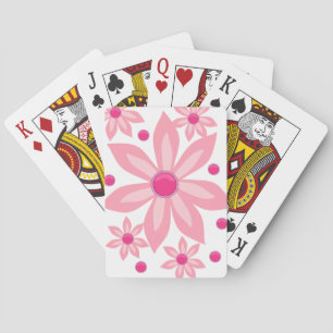 Plateau de cartes de jeu floral