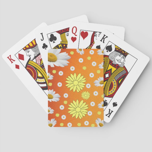 Plateau de cartes de jeu floral (dos)