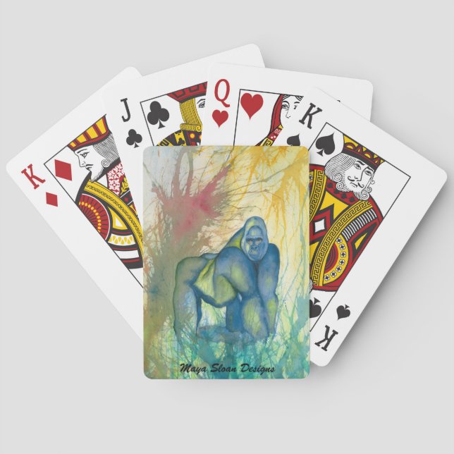 Plateau de jeux de cartes avec Gorilla Art origina (dos)