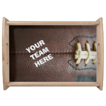 Plateau de service de football avec texte personna
