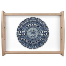 Plateau de service Vintage 25c Beer Stamp