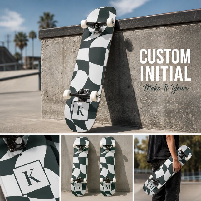 Plateau de skateboard à monogramme personnalisé (Créateur téléchargé)