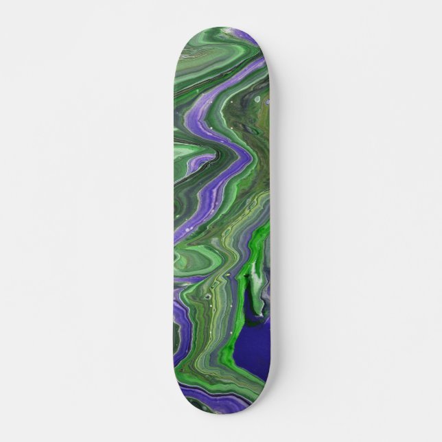 Plateau de skateboard abstrait en acrylique Zig Za (Devant)