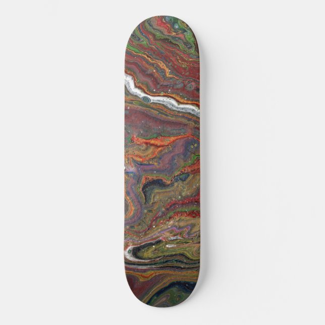 Plateau de skateboard géode abstrait en acrylique  (Recto)