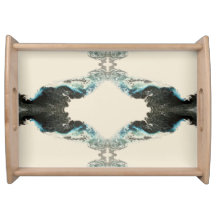 Échos de marée — Motif abstrait d'encre fluide