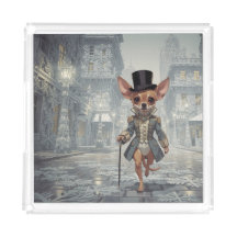 Chihuahua dans la ville de Paris