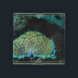 Plateau En Acrylique Elégant Peacock avec Vintage Scrolls Décor<br><div class="desc">Cette suite d'invitation dispose d'un corps regal, élégant, plein de corps, pleine queue de ventilateur vue de plumes d'un oiseau paon. Beau, classe, vintage style fait un design somptueux pour un décor maison éclectique et branché. Des lettres manuscrites d'époque ajoutent leur texture à l'arrière - plan noir, tout comme les...</div>