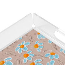 Plateau en acrylique Happy Flowers
