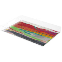 Plateau acrylique - Pluie Rainbows Abstrait 201201