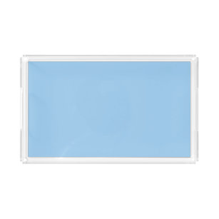 Plateau En Acrylique Poudre solide clair bleu bébé pâle