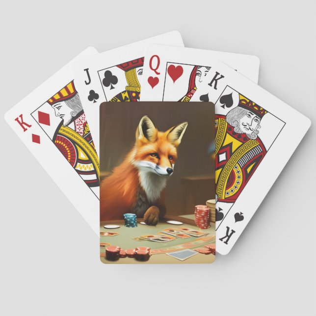 Plateau Fox de cartes de jeu (dos)