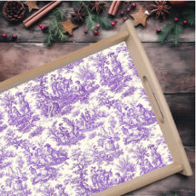 imprimé vintage violet toile de jouy