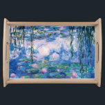 Plateau Les nénuphars de Monet<br><div class="desc">Les nénuphars de Monet.  
Veuillez visiter mon magasin pour une conception plus intéressante et plus de => bien choisi zazzle.com/iwheels* de couleur</div>