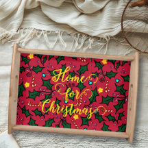 Modèle de feuilles de houx pour Noël à la maison