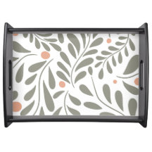 Motif botanique Sage feuilles verts