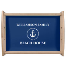 Nautical Beach House Nom de famille Ancre Marine B