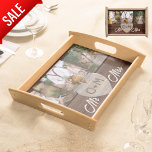 Plateau Photos Bienvenue Nouvelle Maison M. Mme Rustic<br><div class="desc">🍽️ 💕 Elevez Votre Expérience De Restauration - Plateau Rustique Personnalisé En Bois ! 💕 🍽️ Célébrez le joyeux voyage des jeunes mariés avec notre charmant plateau à manger, avec un arrière - plan en bois rustique orné d'un collage photo, d'initiales et des mots "M. et Mme." Ce plateau délicieux...</div>