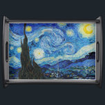 Plateau Soirée Van Gogh Starry. Impressionnisme art vintag<br><div class="desc">Plateau de service Van Gogh "The Starry Night".</div>