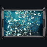 Plateau Van Gogh Almond Blossoms : Turquoise foncé<br><div class="desc">Artiste : Vincent Van Gogh Titre : Fleurs d'amandes modifiées par 2sweet4wordsDesigns/ Pure Vintage Love</div>