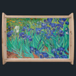 Plateau Van Gogh Irises. Impressionnisme vintage floral bl<br><div class="desc">Plateau de service Van Gogh "Irises". L'art de l'impressionnisme floral bleu.</div>
